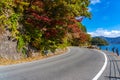 Beautiful landscape road side around lake kawaguchiko Royalty Free Stock Photo