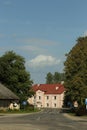 Beautiful landscape with a road to the house Royalty Free Stock Photo