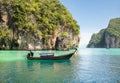 Beautiful landscape of rocks mountain and crystal clear sea with Royalty Free Stock Photo