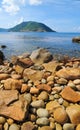 Beautiful landscape with rocks and sea Royalty Free Stock Photo
