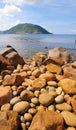 Beautiful landscape with rocks and sea Royalty Free Stock Photo
