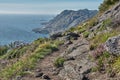 Beautiful landscape of rocky cliffs facing the sea in Flekkefjord, Norway