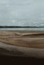 Beautiful landscape of a sandy beach on a cloudy day, Costa Rica Royalty Free Stock Photo