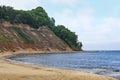 Beautiful landscape of the sandy cliffs and a beautiful cove on the Baltic Royalty Free Stock Photo