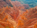 Beautiful landscape saw from Sunset View Overlook of Cedar Breaks National Monument Royalty Free Stock Photo