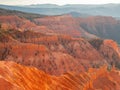 Beautiful landscape saw from Sunset View Overlook of Cedar Breaks National Monument Royalty Free Stock Photo