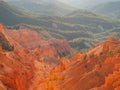 Beautiful landscape saw from Sunset View Overlook of Cedar Breaks National Monument Royalty Free Stock Photo