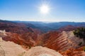 Beautiful landscape saw from Sunset View Overlook of Cedar Breaks National Monument Royalty Free Stock Photo