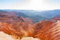 Beautiful landscape saw from Sunset View Overlook of Cedar Breaks National Monument Royalty Free Stock Photo