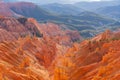 Beautiful landscape saw from Sunset View Overlook of Cedar Breaks National Monument Royalty Free Stock Photo