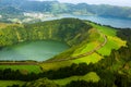 Beautiful landscape sceneries in Azores Portugal. Tropical nature in Sao Miguel Island, Azores. Royalty Free Stock Photo