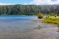 Beautiful landscape sceneries in Azores Portugal. Tropical nature in Sao Miguel Island, Azores. Royalty Free Stock Photo