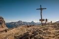 Beautiful landscape scenery of italien dolomites, rifugio lagazuoi, cortina dÃÂ´ampezzo, passo falzarego Royalty Free Stock Photo