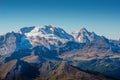 Beautiful landscape scenery of italien dolomites, rifugio lagazuoi, cortina dÃÂ´ampezzo, passo falzarego Royalty Free Stock Photo