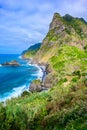 Beautiful landscape scenery of Madeira Island - View from Miradouro de Sao Cristovao in the Northern coastline, Sao Vicente area Royalty Free Stock Photo