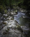 Beautiful landscape of Scotland ,UK.Stream with rocks in woodland Royalty Free Stock Photo