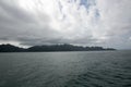 Sailing on a boat in the bay of coron, Philippine islands Royalty Free Stock Photo