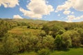 Beautiful landscape seen on the train ride in the Eastern Express, Dogu Ekspresi from Kars to Ankara, hills, mountains, meadows,