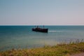 Beautiful landscape with the ship from Costinesti