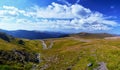 Beautiful landscape shot of the Transalpina road path in Romania Royalty Free Stock Photo