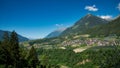 Beautiful landscape showcasing a picturesque mountain range of Tirolo, South Tyrol, Italy. Royalty Free Stock Photo