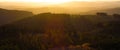 beautiful landscape of the siegerland germany in the evening Royalty Free Stock Photo
