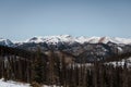 Beautiful landscape of snowy mountains in Colorado Royalty Free Stock Photo