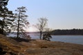 Beautiful Landscape from Southern Finland: Baltic Sea, Blue Sky, Rocks and Trees