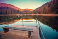 Synevyr lake in the Carpathian mountains of Ukraine Royalty Free Stock Photo