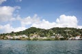 Beautiful landscape of St Georges, Grenada from the ocean, Caribbean