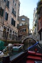 Beautiful Landscape Strolling In Gondola In Venice.