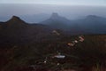 Beautiful landscape. Sunrise on the mountain Sri Pada Adam`s Peak. Sri Lanka. Royalty Free Stock Photo