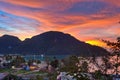 Tropical colorful sunset around Phi Phi island Royalty Free Stock Photo