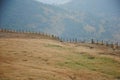 Beautiful landscape tableland Deccan plateau with mountain background