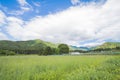 Beautiful landscape of Takayama mura at sunny summer or spring day and blue sky in Kamitakai District in northeast Nagano Royalty Free Stock Photo