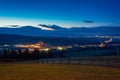 Beautiful landscape of theroad to the Tatra Mountains at night. Poland Royalty Free Stock Photo