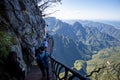 Beautiful landscape of Tianmen mountain national park, Hunan province, Zhangjiajie The Heaven Gate of Tianmen Shan