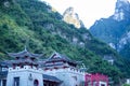 Beautiful landscape of Tianmen mountain national park, Hunan province, Zhangjiajie The Heaven Gate of Tianmen Shan