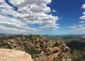 View of the horizon and cloudy sky