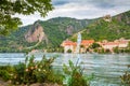 Town of Durnstein with Danube river, Wachau, Austria Royalty Free Stock Photo