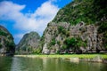 Beautiful landscape of Trang An in Tam Coc, a UNESCO World Heritage Site in Ninh Binh Province, Vietnam Royalty Free Stock Photo