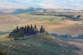 Tuscany sunrise countryside, Italy Royalty Free Stock Photo