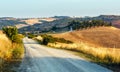 Tuscany sunrise countryside, Italy Royalty Free Stock Photo