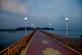 Beautiful landscape in the twilight of Andaman Sea Embankment to Port Blair India Royalty Free Stock Photo