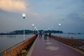 Beautiful landscape in the twilight of Andaman Sea Embankment to Port Blair India Royalty Free Stock Photo