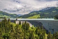 Beautiful landscape under the cloudy sky at Longrin, Switzerland