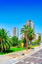 Beautiful landscape of the urban view Barcelona