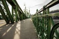 Beautiful landscape and urban view of the Budapest bridge.