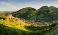 Beautiful landscape of valley in Slovakia mountains, small house Royalty Free Stock Photo