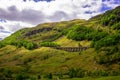 Beautiful landscape of a viaduct in the Scottish highlands. Royalty Free Stock Photo